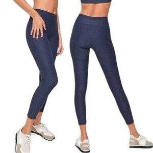 OUTDOOR VOICES Warmup 7/8 Legging High Rise Compression Cropped Yoga Pant Navy S